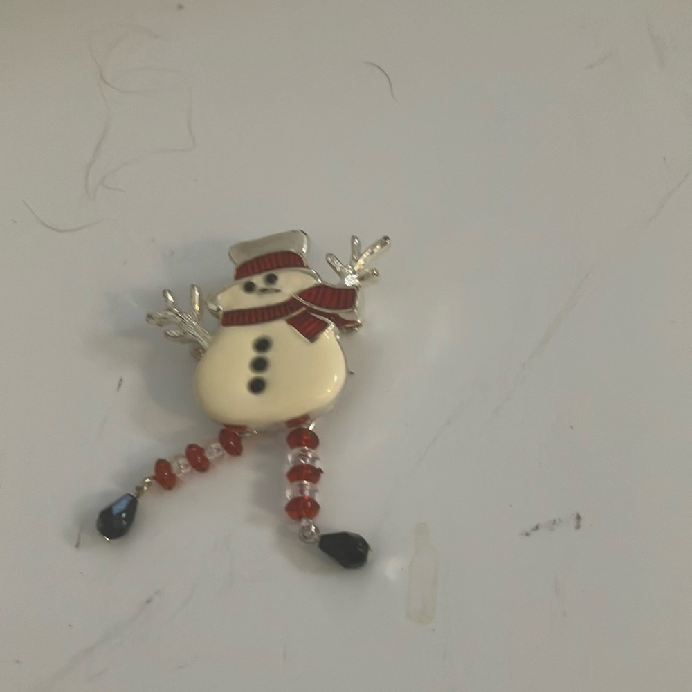 Dancing snowman pin